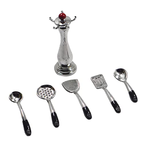 ifundom 1 Set Mini Löffel Ornament Küchenutensilien Mini Küchenutensilien Kleines Küchengeschirr Kleines Hauszubehör Mini Küchenwerkzeug Miniatur Küchengeschirr Puppenhaus von ifundom