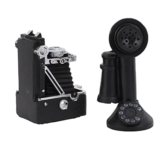 ifundom 1 Set Mini-Modelle Kleine Retro-kameras Telefonmodelle Exquisite Harzmodelle von ifundom