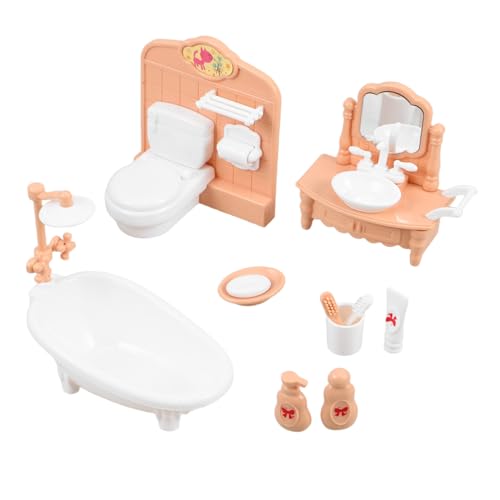ifundom Miniatur Badezimmer Spielhaus Puppenhaus Mini Möbel Badezimmer Zubehör Set Realistische Decor Requisiten ifundom Miniatur Badezimmer Spielhaus Puppenhaus Mini Möbel Badezimmer Zubehör Set Realistische Decor Requisiten von ifundom
