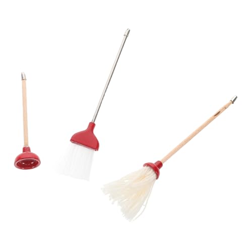 ifundom 1 Set Mini Mopp Besen Mops Puppenhaus Mini Mopp Puppenhaus Zubehör Bad Puppenhaus Miniaturen Kleiner Besen Miniatur Heimdekor Puppenhaus Reinigungsmittel Mini Besen von ifundom