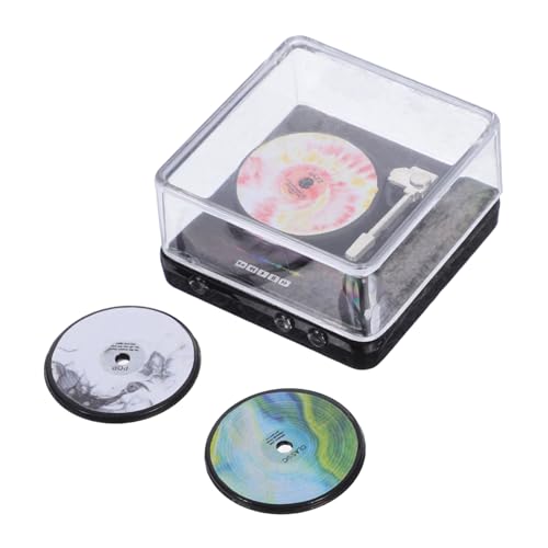 ifundom 1 Set Mini Plattenspieler Kleines Musikzimmermöbelmodell – Miniatur Puppenhaus CD Player Mit Schallplatten Zur Retro Ausstellung ifundom 1 Set Mini Plattenspieler Kleines Musikzimmermöbelmodell – Miniatur Puppenhaus CD Player Mit Schallplatten Zur Retro Ausstellung von ifundom