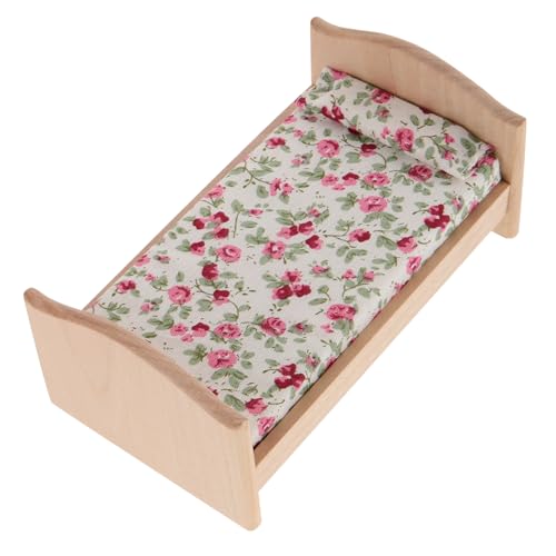ifundom 1 Set Miniatur Puppenbett Aus Niedliches DIY Puppenmöbel Für Schlafzimmer Zubehör Für Puppenhaus Ideal Für Miniatur Szenen Und Kreative Spielideen ifundom 1 Set Miniatur Puppenbett Aus Niedliches DIY Puppenmöbel Für Schlafzimmer Zubehör Für Puppenhaus Ideal Für Miniatur Szenen Und Kreative Spielideen von ifundom