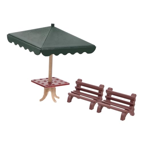 ifundom 1 Set Miniatur-gartenbank Für Puppenhaus, Realistisches Park- -Modell, Buntes Landschaftszubehör, Mini-Garten-terrassen-parkstuhl von ifundom
