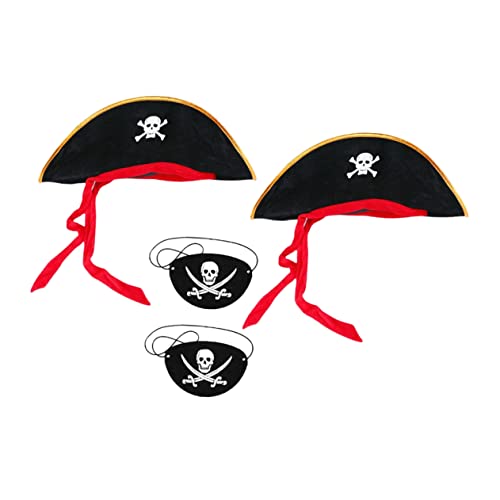 ifundom 1 Set Piratenhut Plüsch Piratenhandhaken Piratenkappe Party Cosplay Kostüm Stirnbänder Halloween Piratenkostüm Abschlussball Requisiten Halloween Kleidung Piraten von ifundom