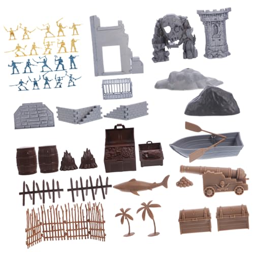 ifundom Spielzeugset Für Jungen – Piratenfiguren-spielzeugset Miniatur-piratenmodelle Layout Für Kinder von ifundom