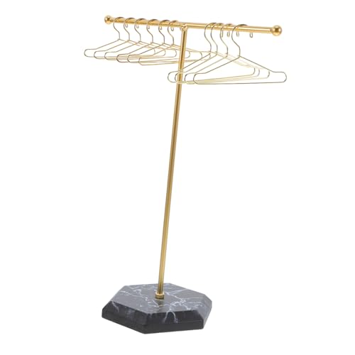 ifundom 1 Set Puppenhaus Kleiderständer Kleiderbügelständer Puppenmöbel Miniaturen Puppenhauszubehör Zarter Kleiner Kleiderbügel Puppengarderobe Puppenkleiderständer Kleiderbügel von ifundom