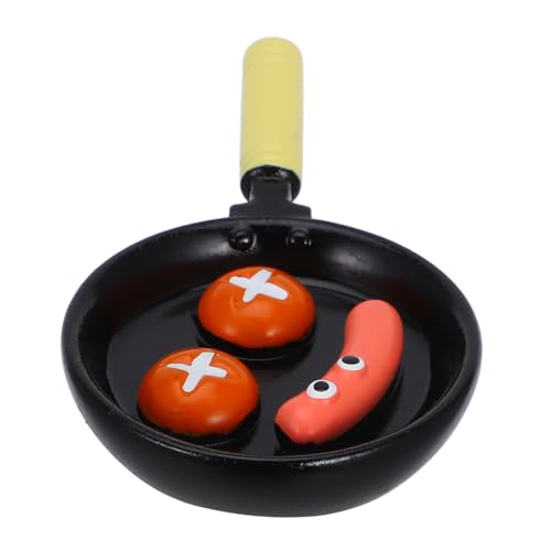 ifundom 1 Set Puppenhaus Modell Bratpfanne Mini Eierkocher Ornament Brattopf Bratpfanne Mini Küchengeschirr Mini Kochgeschirr Mini Pfanne Kleines Kochgeschirr von ifundom