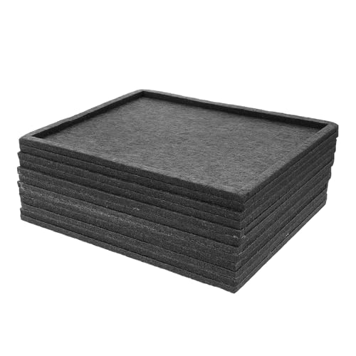 ifundom 1 Set Puzzleteil Platte Bausteine Puzzles Sortiertabletts Puzzle Tablett Stapelbar Puzzle Sortiertabletts Kleine Perlen Tablett Stapelbare Puzzle Sortierbretter Dunkelgrau Filz von ifundom