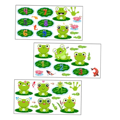ifundom Cartoon Frosch Springen Boden Aufkleber Jungen Und Mädchen Aufkleber Abziehbilder Für Schlafzimmer Kindergarten Wohnkultur Sicher PVC Material von ifundom