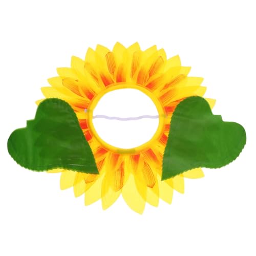 ifundom 1 Set Sonnenblumen-kopfbedeckung, Lustige Performance-kopfbedeckung, Cosplay-party-handschuhe von ifundom