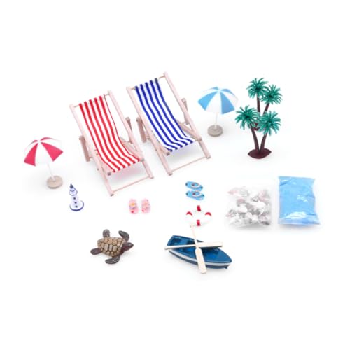 ifundom 1 Set Strandkorb Set Dekorationsornamente Für Mikro Sommerszenen Strandstil Mini Ornament Mikro Strandstil Mikro Szenen Miniatur Ornament Stoff von ifundom