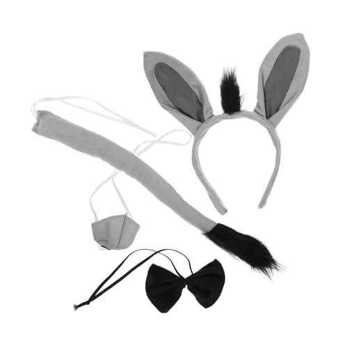 ifundom 1 Set Tierkostüm Set Lustiges Eselsohren Stirnband Fliege Und Nase Für Und Erwachsene – Cartoon Tier Cosplay Zubehör Für Karnevals Und Halloween Partys ifundom 1 Set Tierkostüm Set Lustiges Eselsohren Stirnband Fliege Und Nase Für Und Erwachsene – Cartoon Tier Cosplay Zubehör Für Karnevals Und Halloween Partys von ifundom