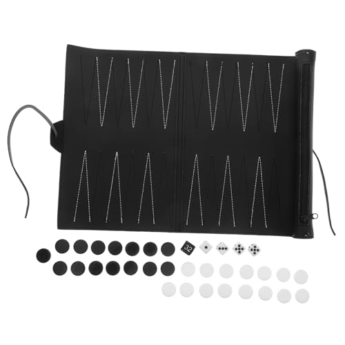 ifundom Pädagogisches Set Tragbares Roll-up Schachbrett Backgammon Pu Leder Design ifundom Pädagogisches Set Tragbares Roll-up Schachbrett Backgammon Pu Leder Design von ifundom