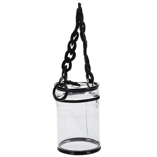 ifundom 1 Satz Transparente Babytasche Handtaschen die Einkaufstasche Puppenbehälter Outdoor-Puppentragetasche Reißverschluss Schwarze Tasche Aufbewahrungstaschen Puppentasche gehen Baby von ifundom