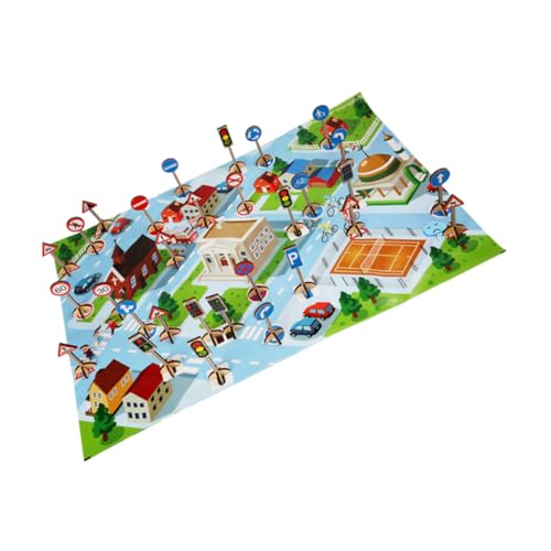 ifundom 1 Set Verkehrszeichen Spielzeug Verkehrszeichen Sicherheitszeichen aus Holz Verkehrszeichen Verkehrszeichen Lernspielzeug Straßenschild aus Holz Modell DIY von ifundom