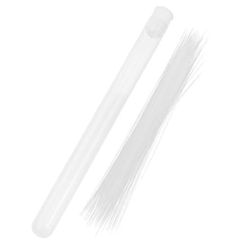 ifundom 1 Simulierte Katzenschnurrhaare Simulierte Whiskers Schnurrhaare Für Puppen Filzschnurrhaare DIY Tierschnurrhaare Schnurrhaare Zum Basteln Von Tieren Nadelfilzzubehör Weiß Plastik von ifundom