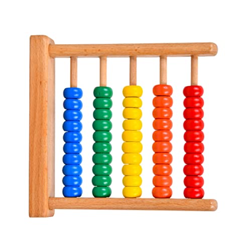 ifundom 1 Stück Abakus Ständer Regenbogen Abakus Für Kleine Abakus Zappeln Mathematik Perlenbrett Bildungsspielzeug Lernspielzeug Stiel Mathe B Holz Abakus Bunt von ifundom