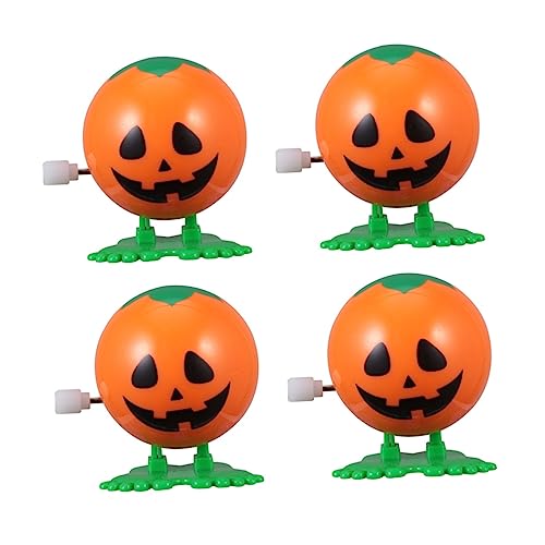 ifundom 1 Stück Aufzieh Springkürbis Uhrwerk Kürbis Kürbis Aufzieh Halloween Zubehör Uhrwerk Feder Entzückender Kürbis Springkürbis Kunststoff Orange von ifundom