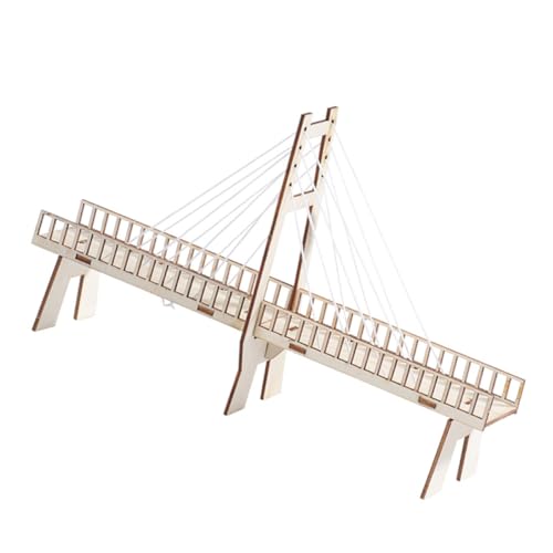 ifundom 1 Stück Brücke selber Bauen experimente Experiment kinderwerkzeug Werkzeug Kinderexperiment Kabelbrücke Brückenmodell DIY Modell hölzern von ifundom