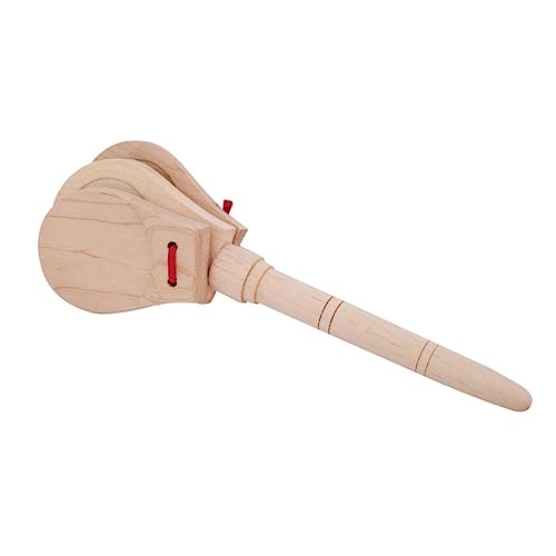 ifundom 1 Stück DREI Kastagnetten kinderinstrumente musikinstrumente geschenketueten musikinstrumente für holzspielsachen Safe Toy holzrassel hölzern von ifundom