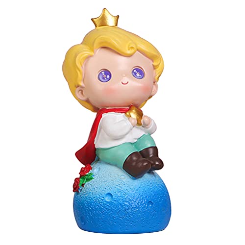 ifundom Prinzen Dekoration Und Prinzen-Statue Cartoon-Figuren Verzierung Geburtstag Priness Prinz Dessert Auto-Figur Ornament Party Schöne Skulptur Topper Kuchen Harz von ifundom