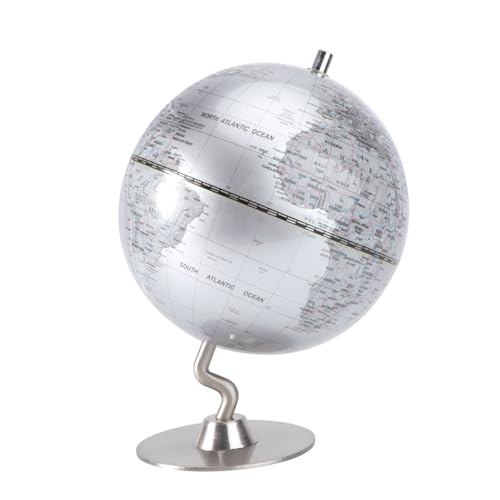 ifundom 1 Stück Desktop-Weltkugel Weltkarte World map Earth of All map of The World bürodekoration Dekorationen Weltkugel für den Unterricht mit Ständer Silver ifundom 1 Stück Desktop-Weltkugel Weltkarte World map Earth of All map of The World bürodekoration Dekorationen Weltkugel für den Unterricht mit Ständer Silver von ifundom