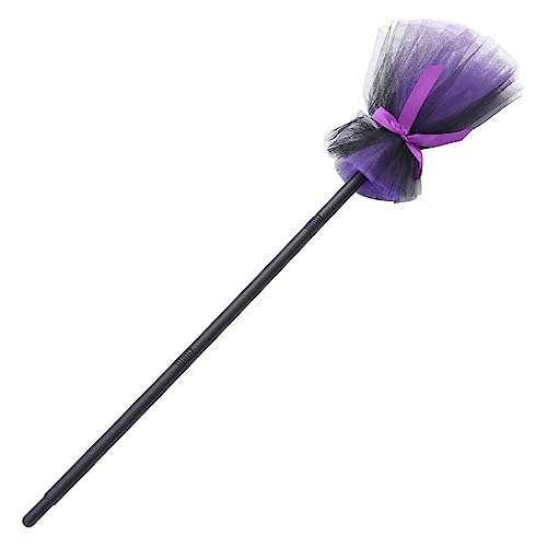 ifundom 1 Stück Halloween Hexenbesen -Halloween Halloween-Cosplay-Requisiten Halloween Party Halloween Dekoration Halloween-Performance-Requisite Halloween -Dekorationen Tuch Violett von ifundom