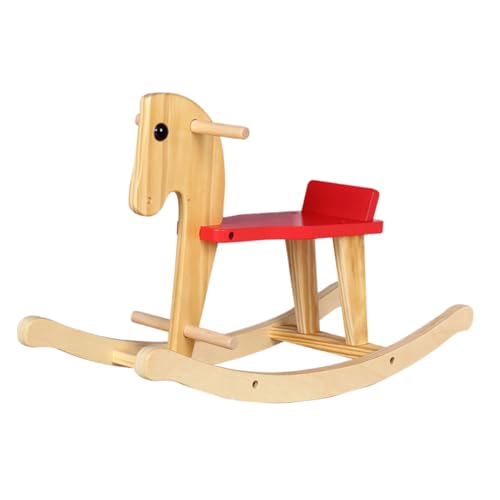 ifundom 1Stk Holzpferd Schaukelstuhl Spielzeug Schaukelndes Einhorn Schaukelstuhl für Kinder Kinderspielzeug schaukelstuhl Kinder Babyspielzeug aus Holz Spielset aus Holz Kinderspielstuhl von ifundom