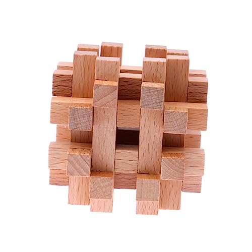 ifundom 1 Stück Ineinandergreifendes Puzzleball 3D-puzzlekugel Luban-Schloss Iq-Puzzle Bambus von ifundom