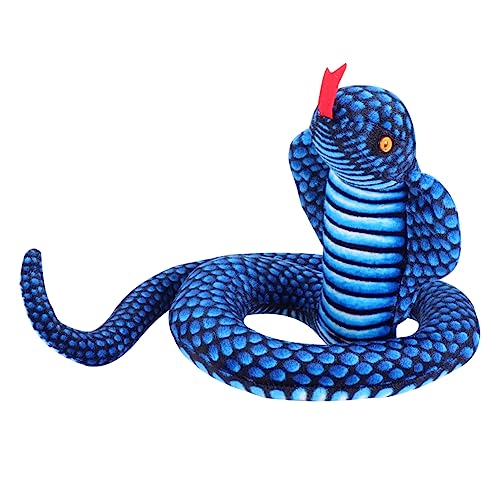 ifundom 1 Stück -Puppe Plüschschlange Halloween kinderspielzeug Lustiges Children Toys Fun Toy gefälschtes Schlangenspielzeug Schlange Plüschtier PP Baumwolle Blue von ifundom