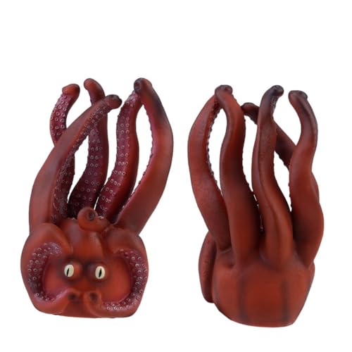 ifundom 1 Stück Tierhandpuppe Krake Handpuppe Die Marionetten Puppen Kinderspielzeug Meerestierspielzeug Handpuppe Handschuhe Rollenspiel Kunststoff PVC Kaffee von ifundom