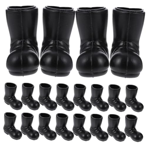 ifundom 10 Paare Mini Weihnachtsstiefel Deko Mini Schuhe Figuren für Puppenhaus Weihnachtsdekoration und Fotorequisiten von ifundom
