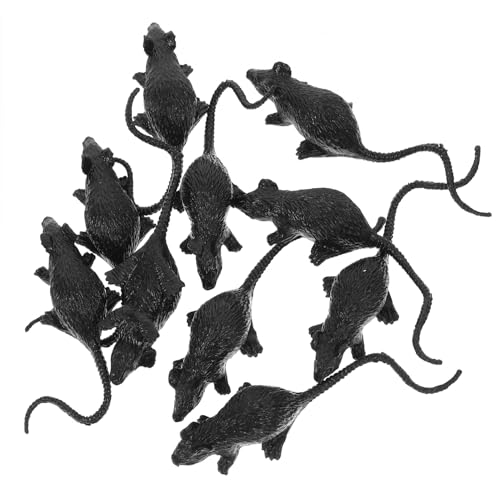 ifundom 10 Pcs Gefälschte Realistische Mausdekorationen Kunststoffmausfiguren Für Halloween Streichpartyzubehör Aprilscherz Tag von ifundom