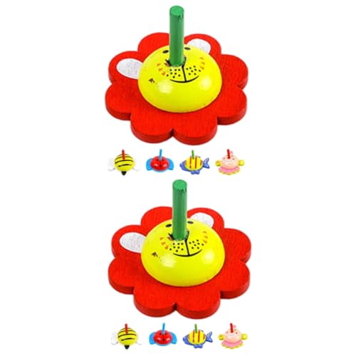 ifundom 10 STK Kreisel kinderspielzeug Motorik Spielzeug Safe Toy Geschenk Spielzeuge Schreibtisch-Fidgets für Erwachsene Tisch-Fidget-Spielzeug Mini Ornamente unruhig rotieren hölzern von ifundom