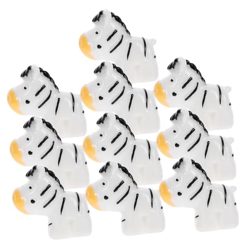 ifundom 10 Stück Mini-Zebra-Figuren Für Den Garten Winzige Dekorative Zebra-Dekoration Für Den Home-Office-Tisch von ifundom