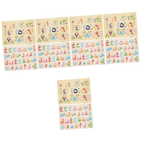ifundom 10 Sätze Arabisches Puzzle Babyspielzeug Lustige Spielzeuge Buchstabenpuzzle Kinderspielzeug Arabische Zahlen Lernspielzeug Für Kinder Kinder Bildung Spielzeug von ifundom