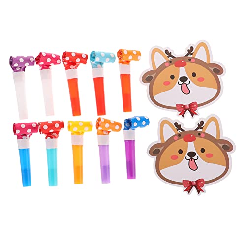 ifundom 10 Sets Pfeifen Happy Birthday Dekorationen Geburtstagsparty Lustige Partygeschenke Weihnachtsparty Gebläse Silvester Partygeschenke Der Laute Tassen Geräuschmacher von ifundom