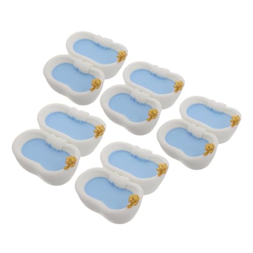 ifundom 10 Stück Babyhausbadewanne Mini-Badezimmer Miniatur-Dinge Mini Möbel Miniaturen Zum Basteln Mini Spielzeugwanne Für Puppen Puppenhaus Badezimmermöbel Mikrobadewanne Plastik Weiß von ifundom