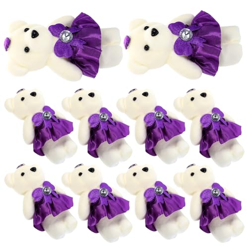 ifundom 10 Stück Bärenpuppe Tierspielzeug Stoffpuppe Bär Stoffpuppe Kleiner Bär Entzückender Stoffbär Weicher Stoffbär Bequemer Stoffbär Plüsch von ifundom