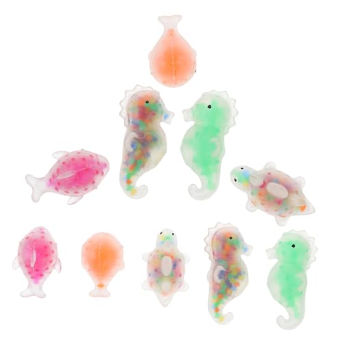 ifundom 10 Stück Hand-Sensor-Spielzeug, Mini-Squeeze-Dinosaurier, Elastisches Handspielzeug, Leichtes Hand-Squeeze-Spielzeug von ifundom