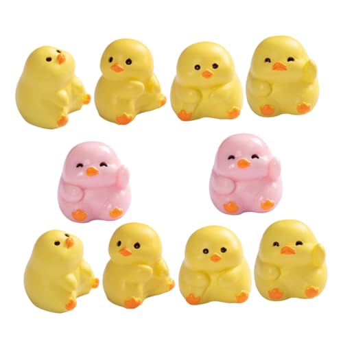ifundom 10stücke Miniatur-entenfiguren Zum Basteln Harzenten in Großen Stückzahlen Enten-tierstatue Puppenhauszubehör Entenfigur Kleines Schildkröten-Ornament Miniatur-entenfiguren von ifundom