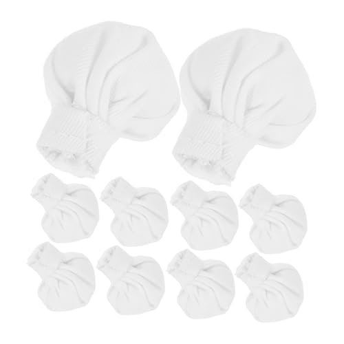 ifundom Niedliches Mini-Zylinder-Set 10-teilige Hüte Zur Puppenherstellung Weiße Dekorative Haar-Accessoires Für Projekte von ifundom