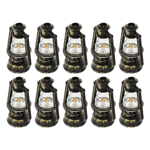 ifundom 10 Stück Mini-Petroleumlampen Puppenhaus-Miniaturlampen Weihnachtsdekorationszubehör Für Weihnachtsfeiertage Partyzubehör Bronze ifundom 10 Stück Mini-Petroleumlampen Puppenhaus-Miniaturlampen Weihnachtsdekorationszubehör Für Weihnachtsfeiertage Partyzubehör Bronze von ifundom