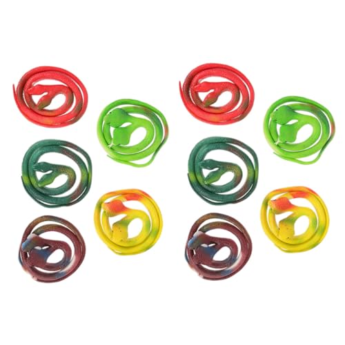 ifundom 10 Stück Nachgemachtes Schlangenspielzeug spielzeuge Halloween-Schlangendekoration interessantes Schlangenspielzeug gefälschtes Schlangenmodell Scherzspielzeug TPR-Weichkunststoff von ifundom