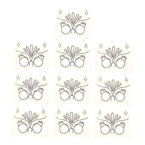 ifundom 10 Stück Papiermaske zum Selbermalen leere Bastelmasken weiß selber machen für Handwerk unbemalt DIY- aus Papier zum Ausmalen selber machen leere aus papier ifundom 10 Stück Papiermaske zum Selbermalen leere Bastelmasken weiß selber machen für Handwerk unbemalt DIY- aus Papier zum Ausmalen selber machen leere aus papier von ifundom