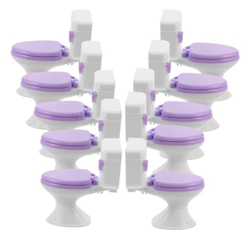 ifundom 10 Stück Puppenhaus-toiletten Kompakt für Puppenhaus-Badezimmer Fantasievolles Rollenspiel Geeignet für Miniatur-badmöbel und Szenengestaltung von ifundom