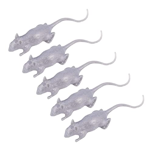 ifundom 10 Stück Simulations- - Gefälscht Halloween-Party Begünstigt Gruselige Halloween-Party-Dekoration Gruselige Ratte Realistisch Halloween-ratten Und Mäuse Grau von ifundom
