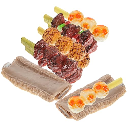 ifundom 10 Stück Simulierte Grillspieße für hühner spielzeuge Miniature Food -Lebensmittel Grillspielzeug Fleischspielset Grill Requisiten PVC von ifundom