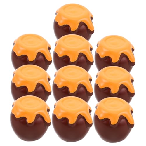 ifundom 10 Stück Simuliertes Honigglas Kleines Honigglas Honigtopf Küchenzubehör Für Puppenstuben Puppenhaus-Ornamente Miniaturglasdekor Mini Honiggläser Falsches Honigglas Harz von ifundom