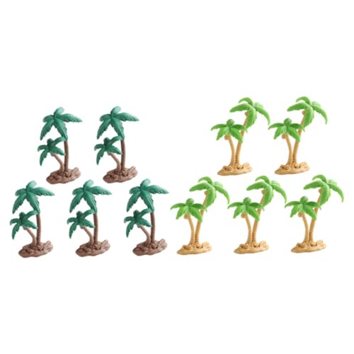 ifundom 10 Stück Simuliertes Kokosnussbaummodell Miniatur Kokosnussbaum Modellzug Sandtisch Baummodell Mini Landschaftsbaum Kleines Terrarium Baumfigur Baumskulptur Mini Zug von ifundom